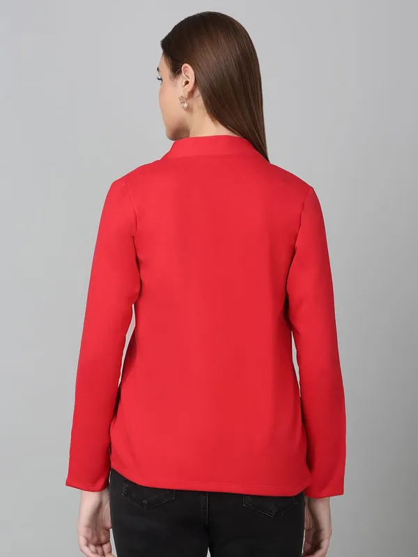 Red_Cotton_Shrug_For_Women