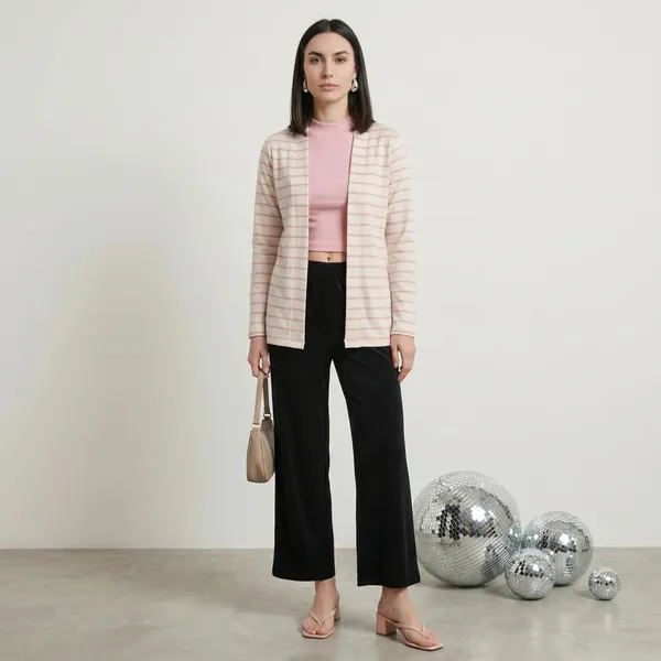 White_And_Pink_Fleece_Shrug_For_Women