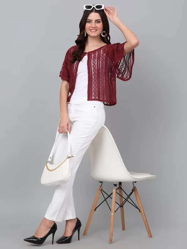 Wine_Cotton_Shrug_For_Women