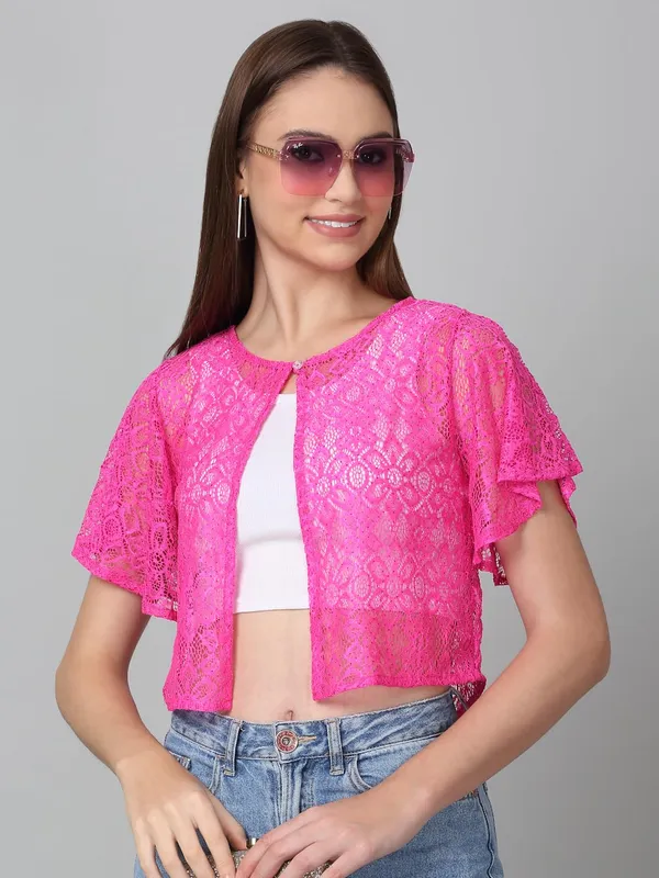Magenta_Cotton_Shrug_For_Women