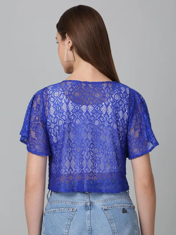 Royal_Blue_Cotton_Shrug_For_Women
