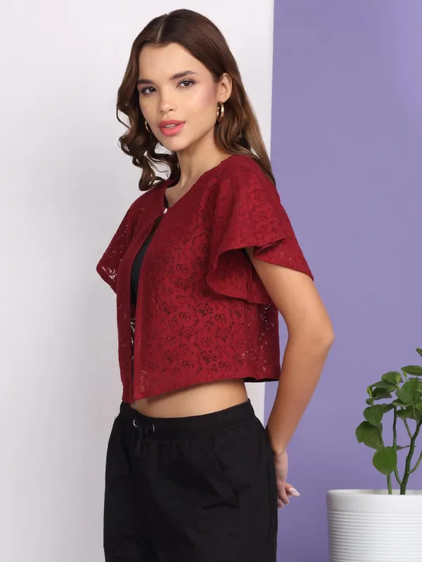 Dressitude-Maroon-Shrug