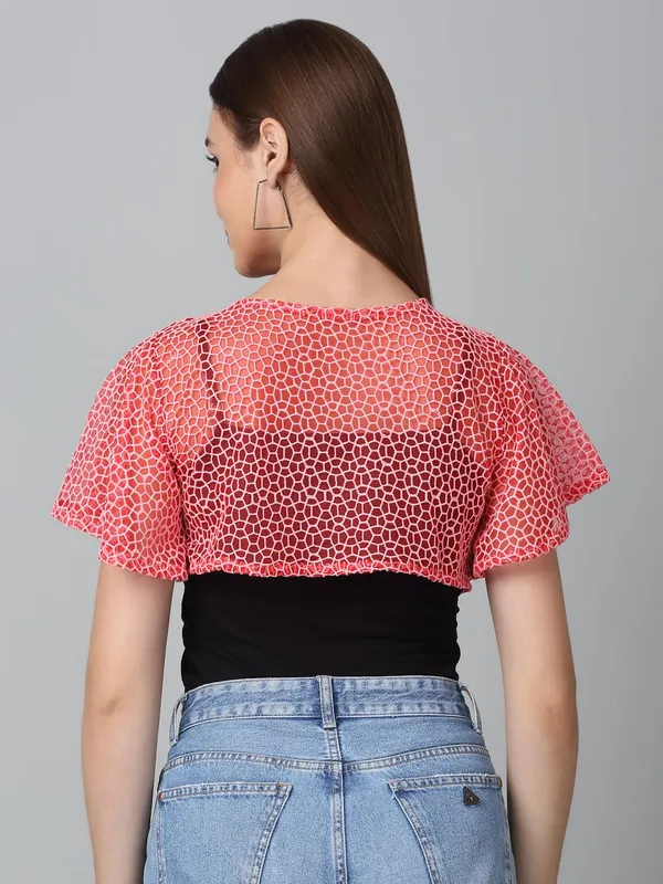 Red_Cotton_Shrug_For_Women