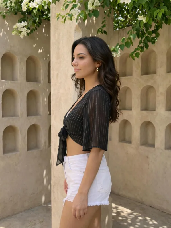Dressitude-Black_And_Silver-Shrug