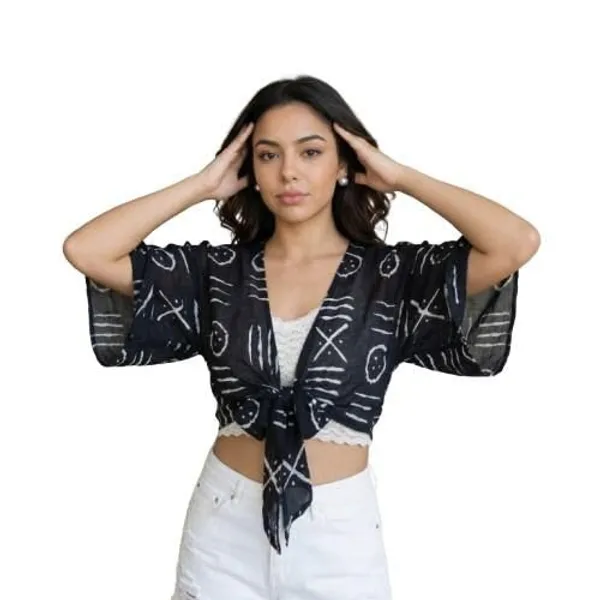 Black_And_White_Georgette_Shrug_For_Women