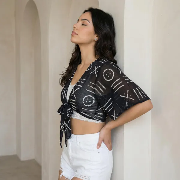 Black_And_White_Georgette_Shrug_For_Women