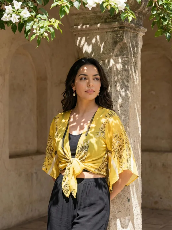 Yellow_Georgette_Shrug_For_Women