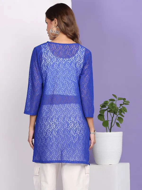 Royal_Blue_Poly_Cotton_Shrug_For_Women