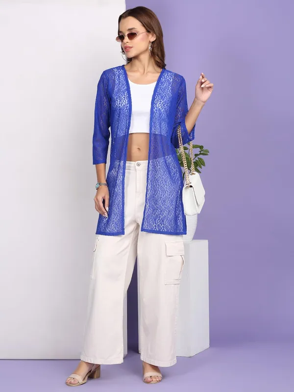 Royal_Blue_Poly_Cotton_Shrug_For_Women