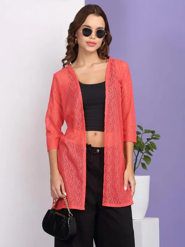 Red_Poly_Cotton_Shrug_For_Women