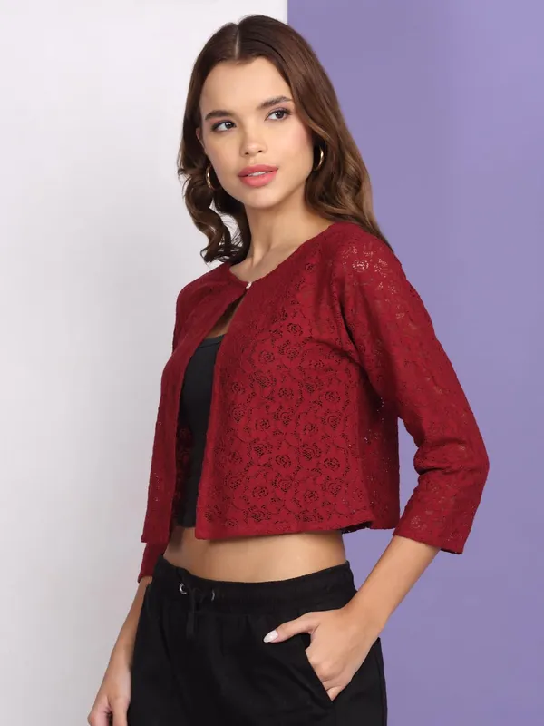 Dressitude-Maroon-Shrug
