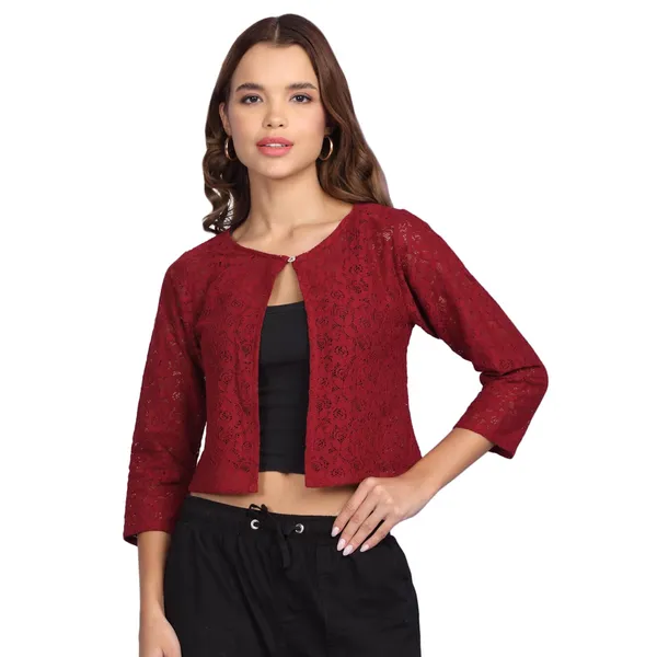 Dressitude-Maroon-Shrug