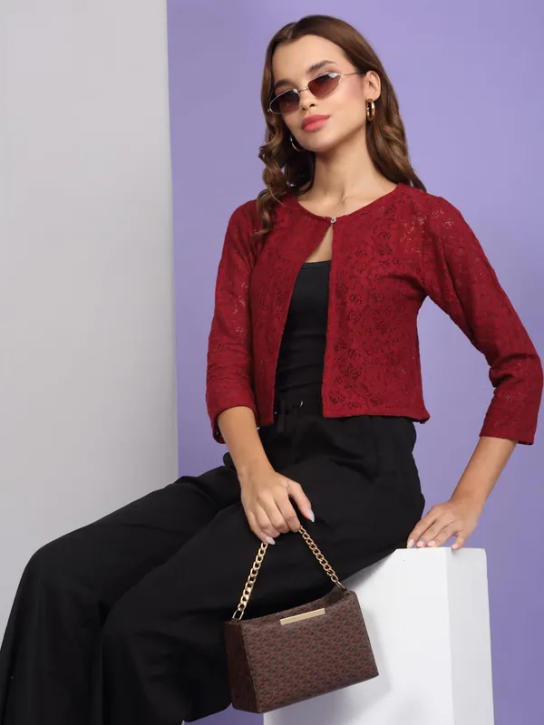Maroon_Cotton_Shrug_For_Women