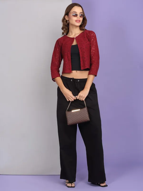 Maroon_Cotton_Shrug_For_Women