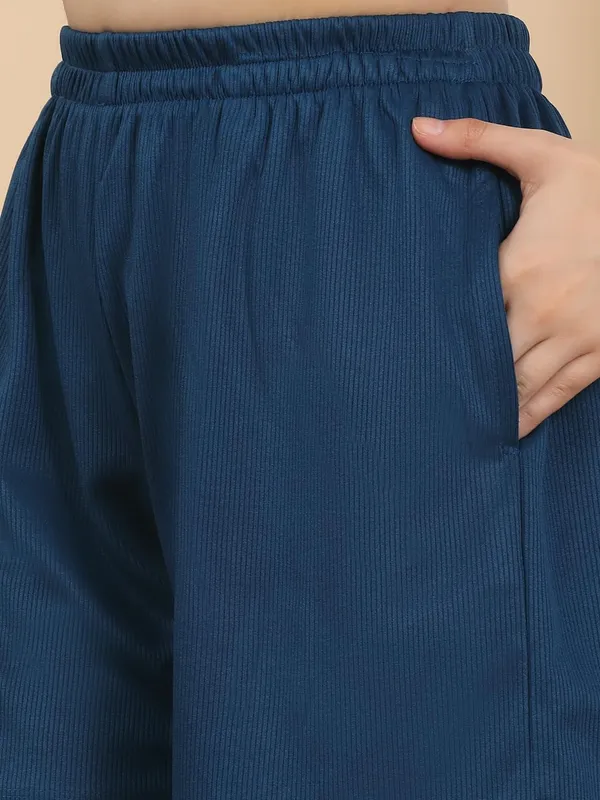 Blue_Cotton_Blend_Shirt_For_Women