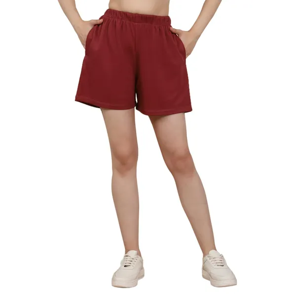Maroon_Cotton_Blend_Shirt_For_Women