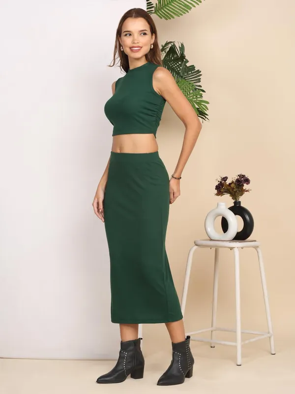 Green_Cotton_Skirt_For_Women