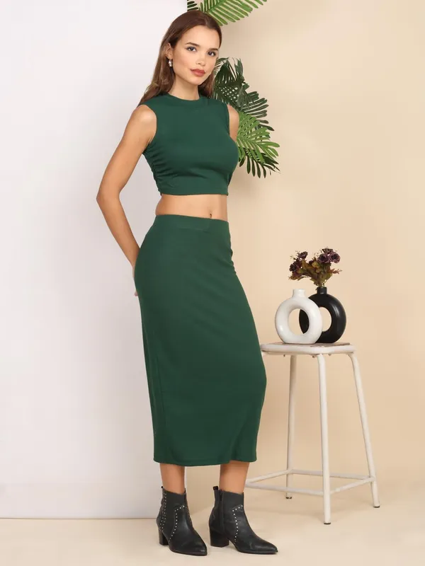 Green_Cotton_Skirt_For_Women
