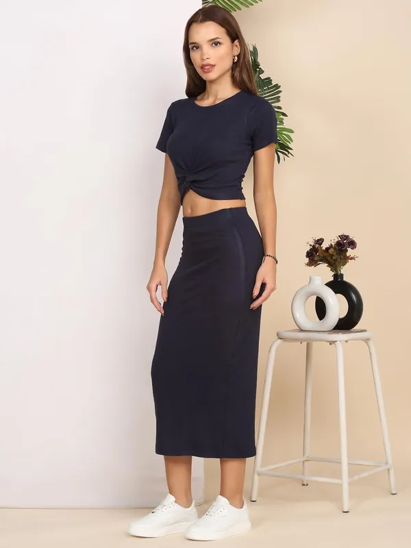 Dark_Blue_Cotton_Skirt_For_Women