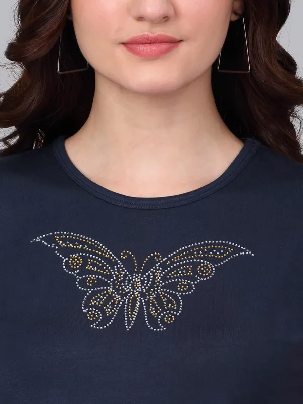 Dressitude-Navy_Blue-T-Shirt