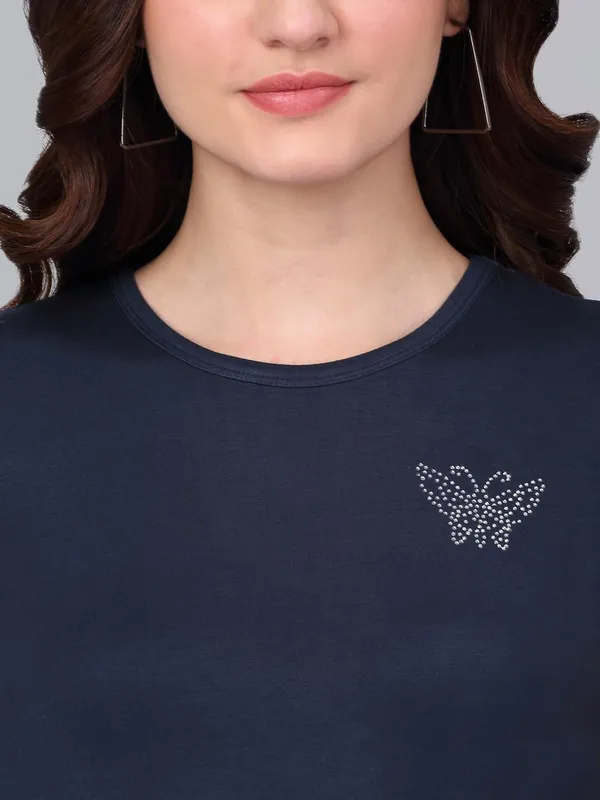Dressitude-Navy_Blue-T-Shirt