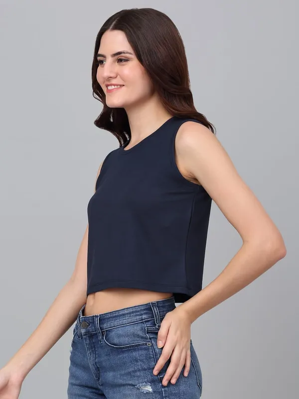 Navy_Blue_Cotton_Shirt_For_Women
