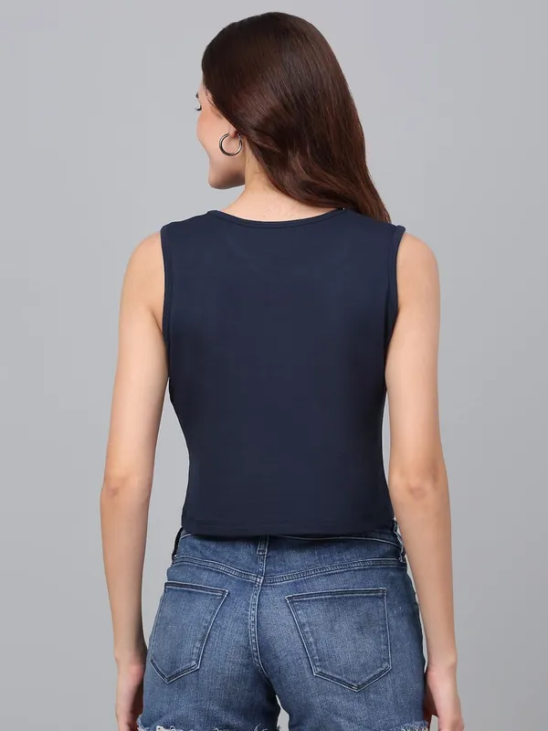 Navy_Blue_Cotton_Shirt_For_Women