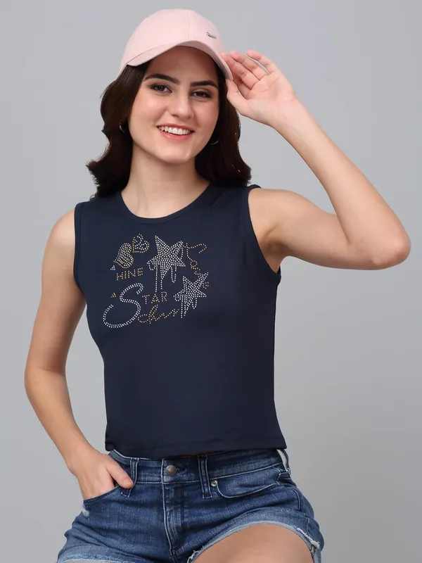 Dressitude-Navy_Blue-T-Shirt