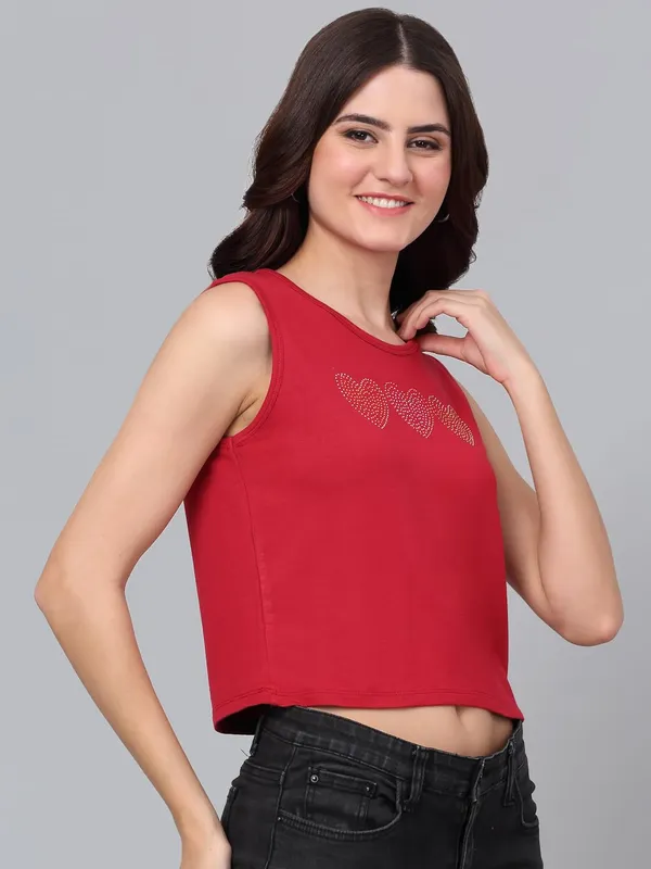 Red_Cotton_Shirt_For_Women