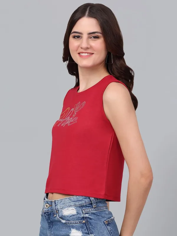 Red_Cotton_Shirt_For_Women