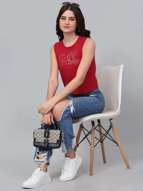 Red_Cotton_Shirt_For_Women