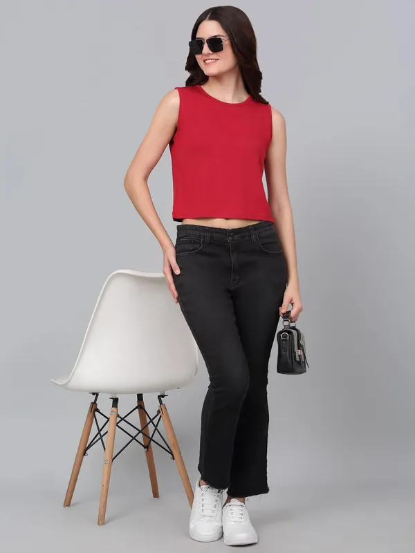 Red_Cotton_Shirt_For_Women