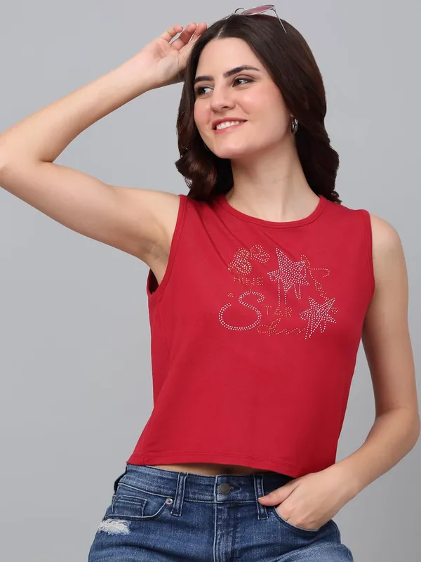 Red_Cotton_Shirt_For_Women