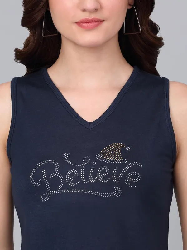 Navy_Blue_Cotton_Shirt_For_Women