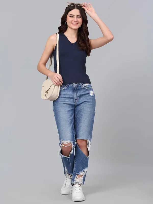 Dressitude-Navy_Blue-T-Shirt