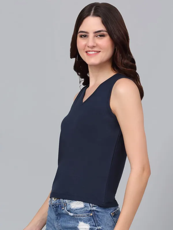 Navy_Blue_Cotton_Shirt_For_Women