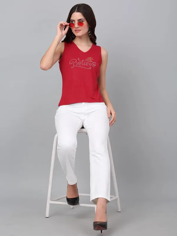 Red_Cotton_Shirt_For_Women