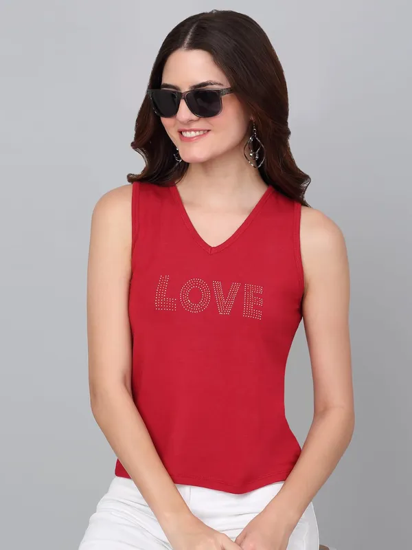 Red_Cotton_Shirt_For_Women