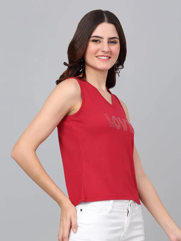 Red_Cotton_Shirt_For_Women