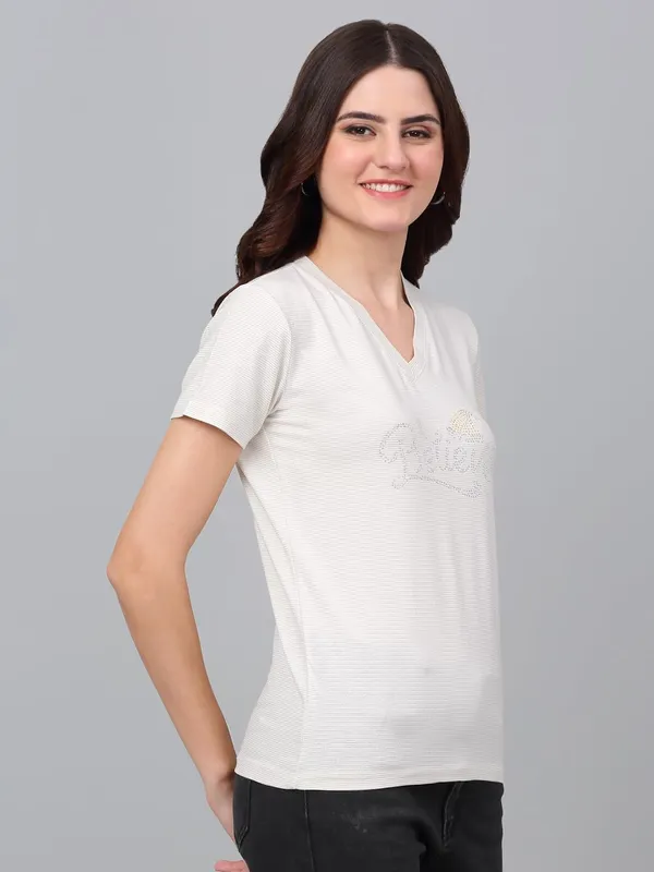 Dressitude-Cream-T-Shirt