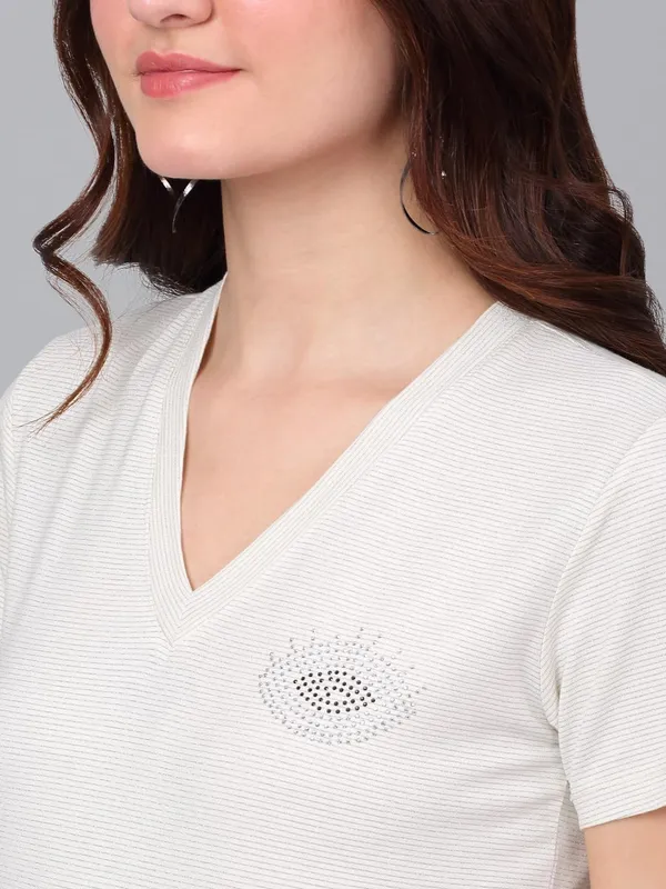 Dressitude-Cream-T-Shirt