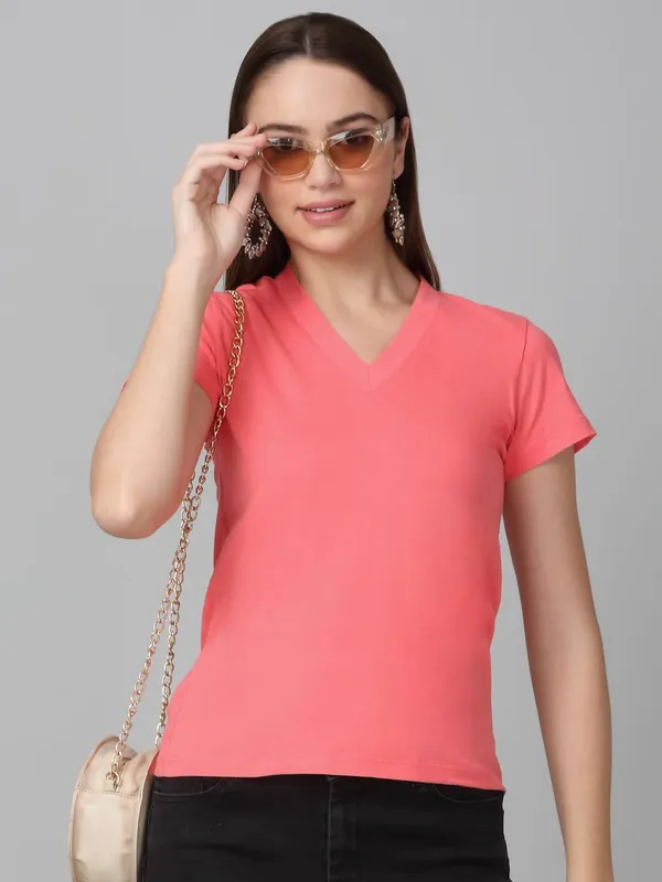 Dressitude-Peach-T-Shirt