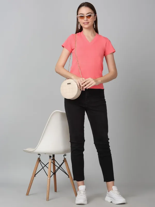 Peach_Cotton_Shirt_For_Women