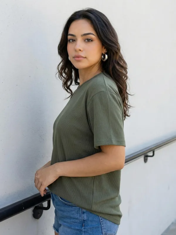 Green_Cotton_Shirt_For_Women