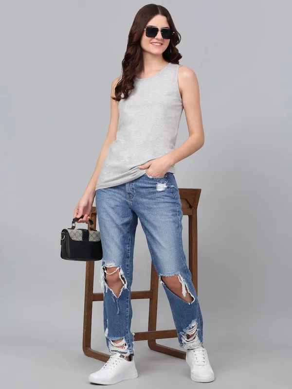 Grey_Cotton_Shirt_For_Women