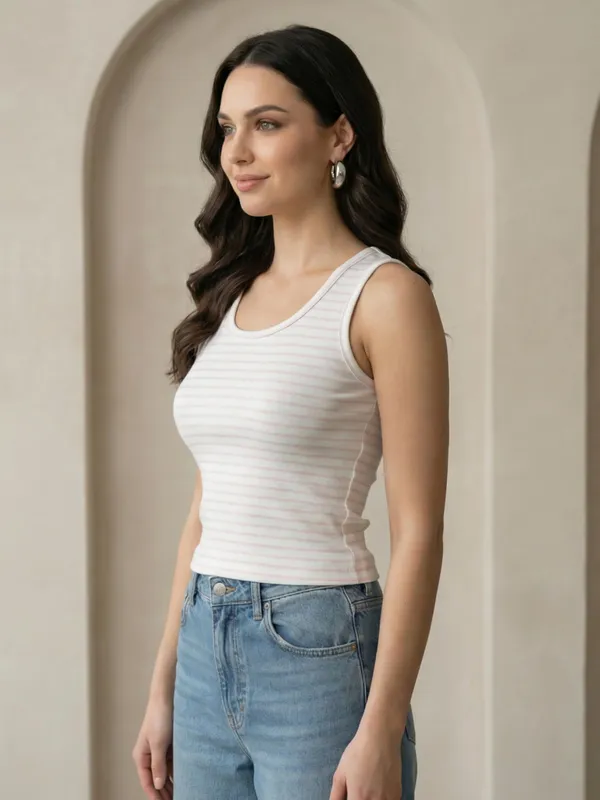 Dressitude-White_And_Light_Pink-Tank_Top