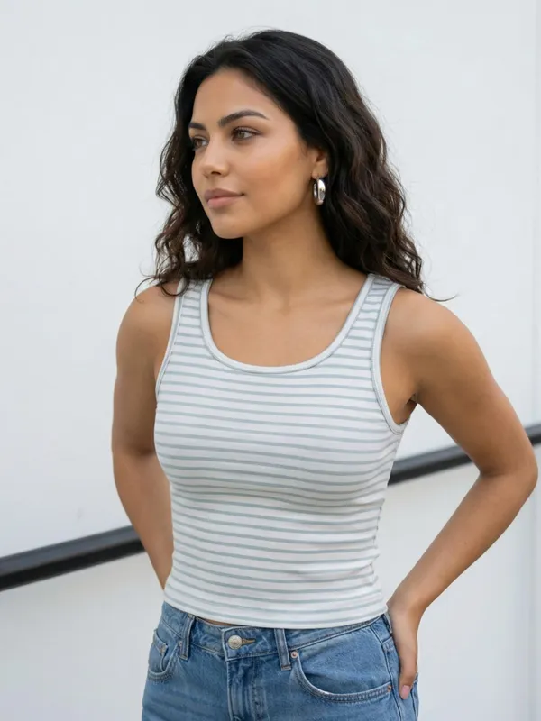 Dressitude-White_And_Sea_Green-Tank_Top