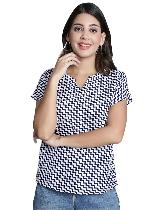Dressitude-White_&_Blue-Top