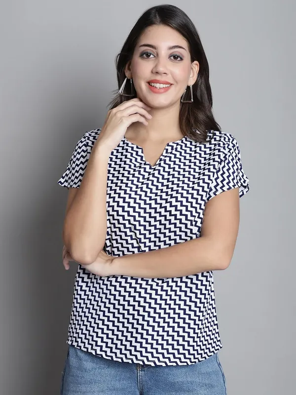 Dressitude-White_&_Blue-Top