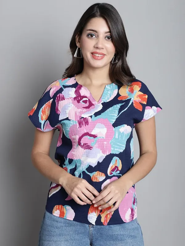 Dressitude-Navy_Blue_&_Multi-Top